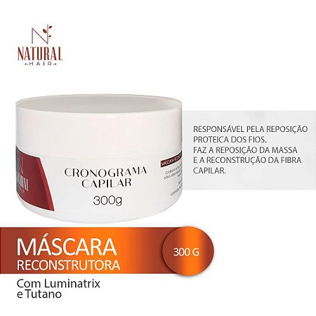 Máscara Capilar Profissional de Reconstrução Cronograma Capilar Natural Hair 300gr
