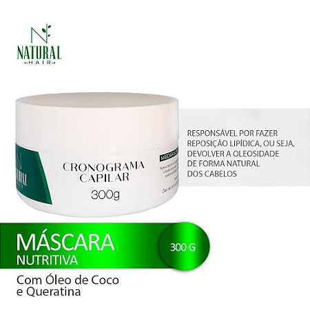 Máscara Capilar Profissional de Nutrição Cronograma Capilar Natural Hair 300gr