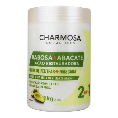 Mascara de Hidratação e pentear 2 em 1  Restauradora Babosa + Abacate Charmosa 1kg
