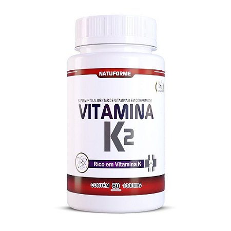 Vitamina K2 original 1000mg 60 comp manutenção dos ossos