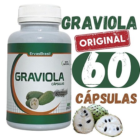 Graviola 60 capsulas 500 mg 100% natural original pronta entrega