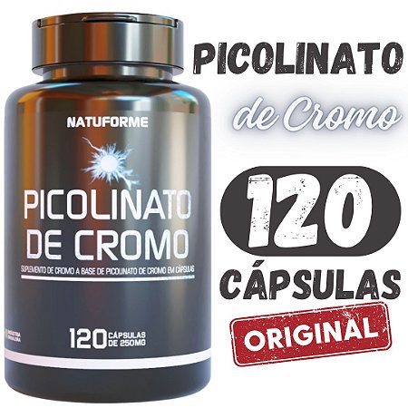 Picolinato de Cromo Controle da Glicose Original 120 caps 250 mg