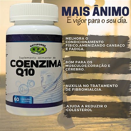 Coenzima Q10 original concentrada 500mg 60 cápsulas Energia, Disposição