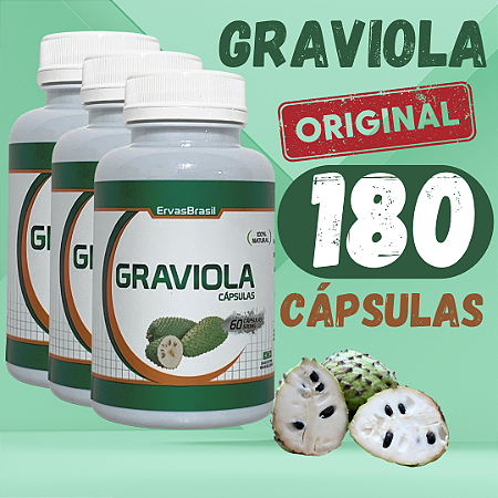 Graviola capsulas 500 mg 100% natural original pronta entrega