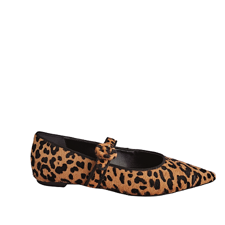 Sapatilha Animal Print Couro