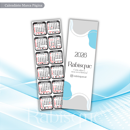 Calendário Marca-Página - 2026