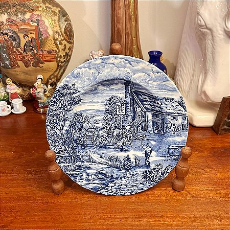 Prato fundo em porcelana inglesa Wood & Sons.