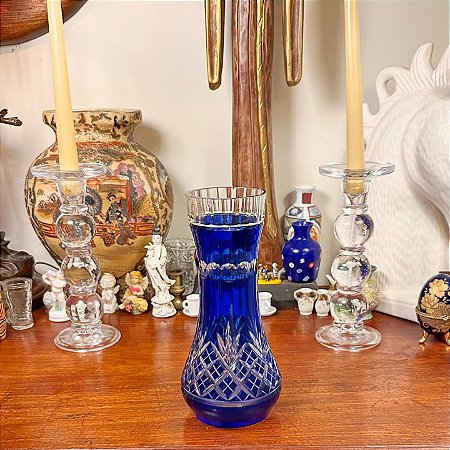 Antigo vaso Double azul