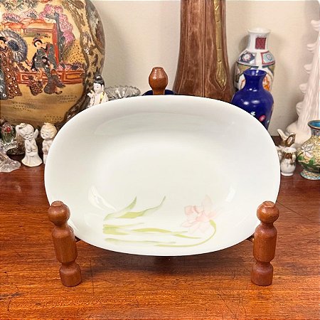 Travessa oval em porcelana Renner.
