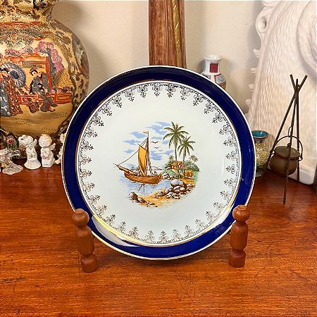 Prato decorativo em porcelana Schmidt