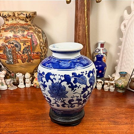 Vaso em cerâmica esmaltada