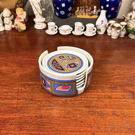 Antigo porta copos em porcelana Schmidt