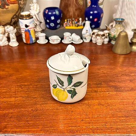 Açucareiro em porcelana "limão".