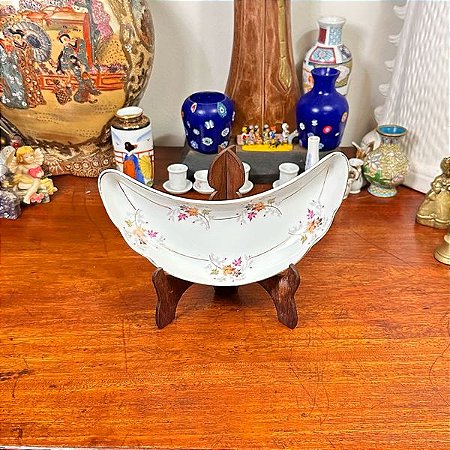 Petisqueira lua em porcelana Real