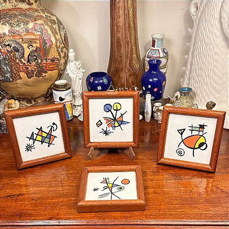 Conjunto de 4 pequenos quadros de parede