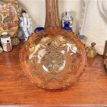 Centro de mesa em Carnival Glass