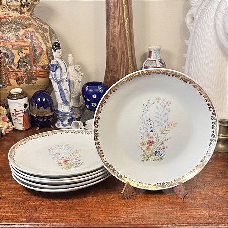 Prato de sobremesa em porcelana Schmidt