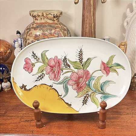 Travessa em porcelana Schmidt pintada à mão