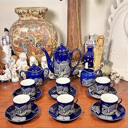Conjunto para café em antiga porcelana japonesa