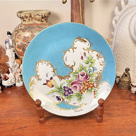 Prato decorativo azul de época.