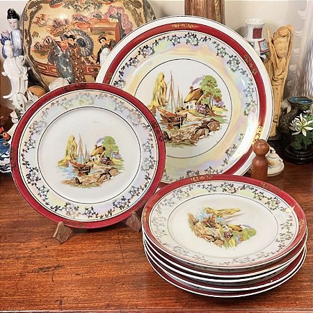 Conjunto de sobremesa porcelana Mauá