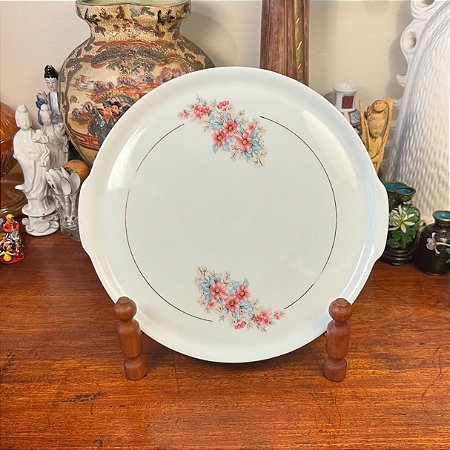 Prato para bolo em antiga porcelana Renner.
