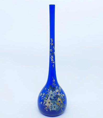 Belo vaso solitário pintado à mão.