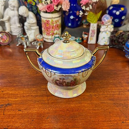 Açucareiro em antiga porcelana alemã Alpete.