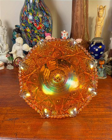 Centro de mesa Carnival Glass.