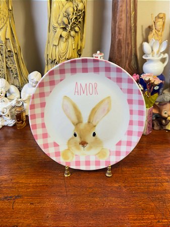 Prato decorativo Coelhinho.