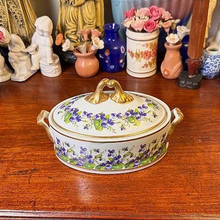 Caixa Antiga de Porcelana Fina.