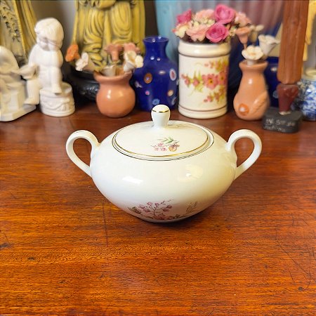 Açucareiro charmoso Porcelana Steatita.