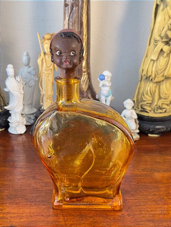 Antiga Licoreira em Vidro Âmbar.