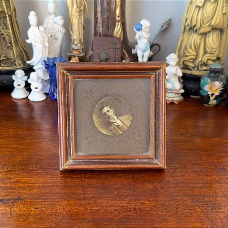 Antigo Porta-retrato de parede em madeira.