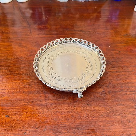 Antiga Mini Salva de Prata anos 70.