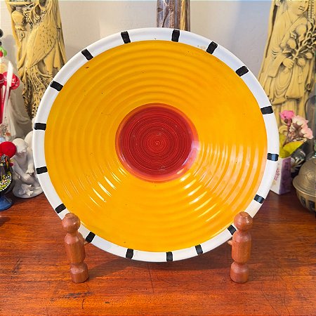 Fruteira em cerâmica artística Porangaba.