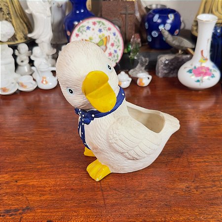 Pequeno Cachepot Pato em Cerâmica.