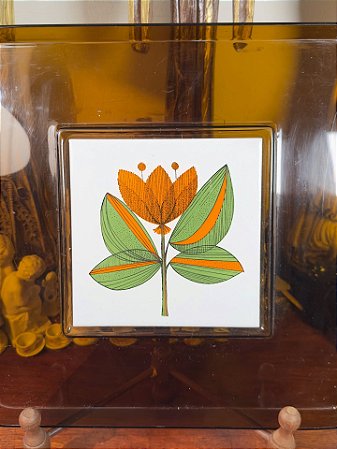 Bandeja em Acrílico Âmbar Anos 70.