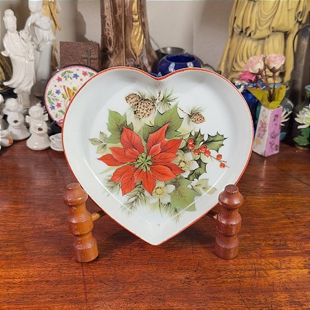 Pratinho Coração em Porcelana.