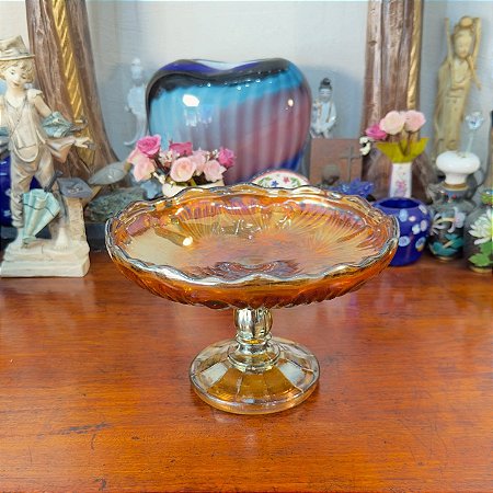 Boleira Carnival Glass Marigold