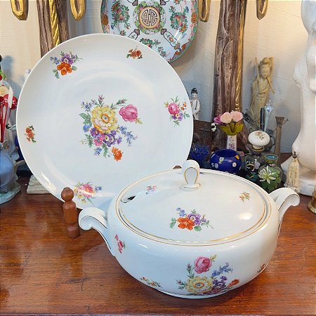 SOPEIRA EM PORCELANA TCHECA PULS COM PRATO