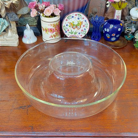 FORMA DE BOLO ANTIGA EM VIDRO PYREX