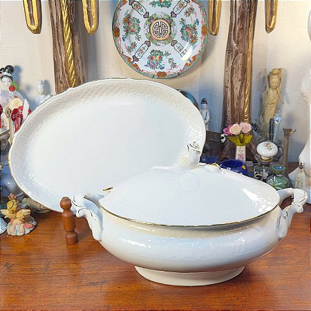 SOPEIRA E TRAVESSA EM PORCELANA BEATRIZ.