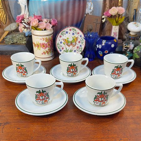 Conjunto de xícaras de café Schmidt Mesbla