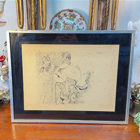 Gravura Pablo Picasso Suíte 347 Figurativa Datada 31.8.68.I