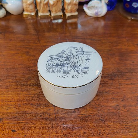 Caixinha Porta-Jóias/Porta-Objetos Comemorativa em Porcelana