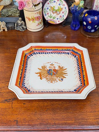 Antigo Covilhete em Porcelana Chinesa de Companhia das Índias