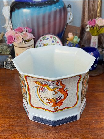 Cachepot em Porcelana Schmidt – Decoração Oriental.