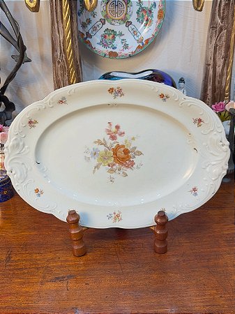 Travessa Média em Porcelana Polonesa KPM – Floral.