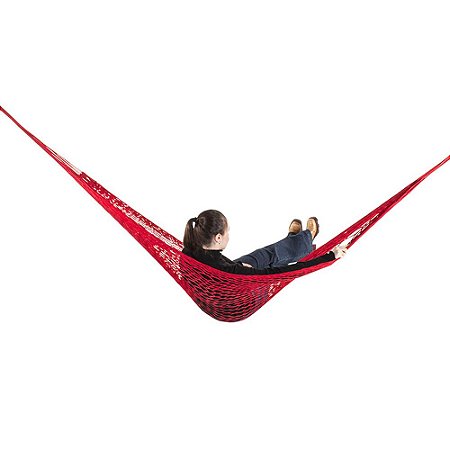 Rede de Dormir Camping Nylon Impermeável Vermelho